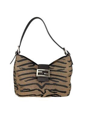 Fendi Zucca Handbag Canvas Brown